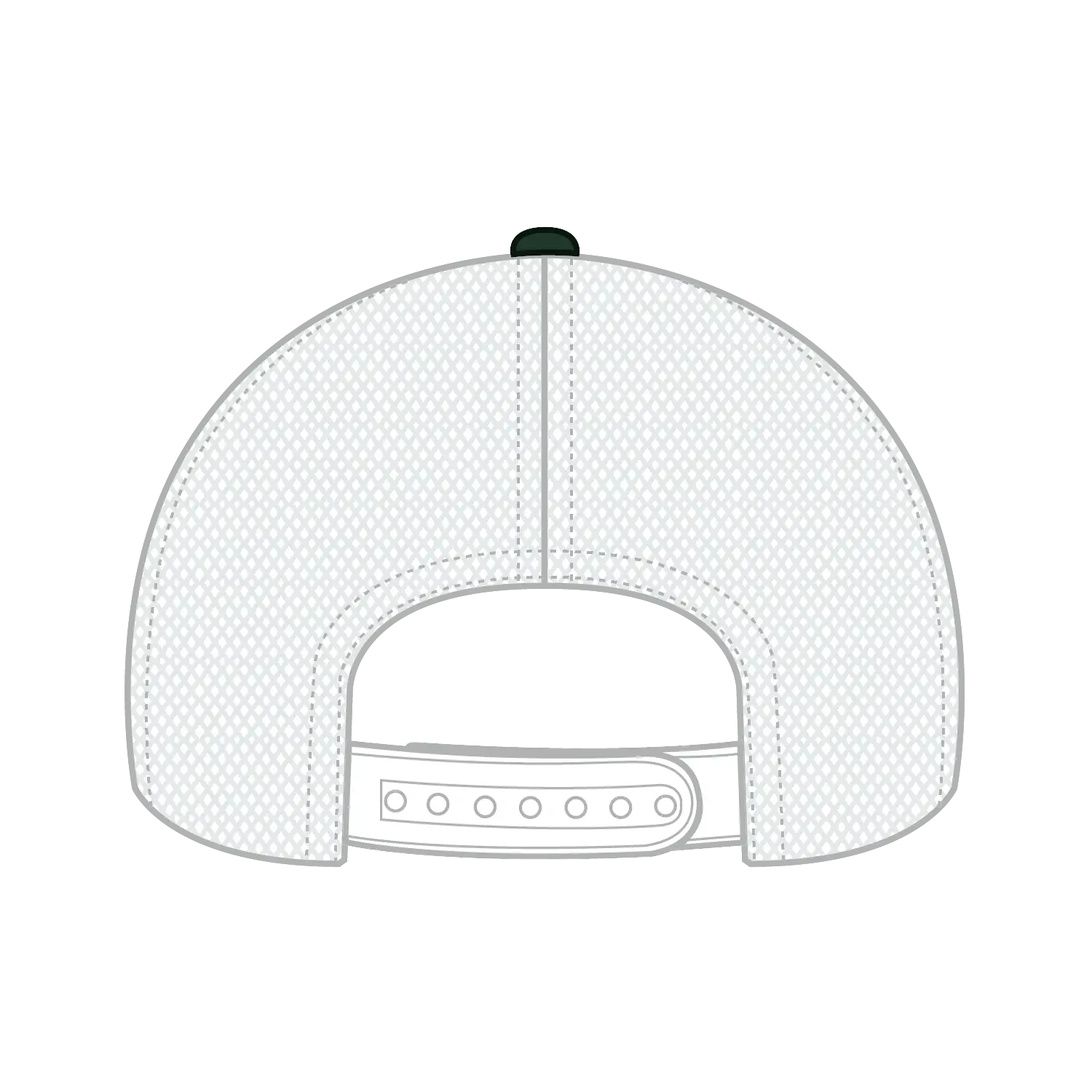 OTTO 83-1239 6 Panel Low Profile Mesh Back Trucker Cap - DarkGreen/HeatherGray/White - DarkGreen/HeatherGray/White / 6
