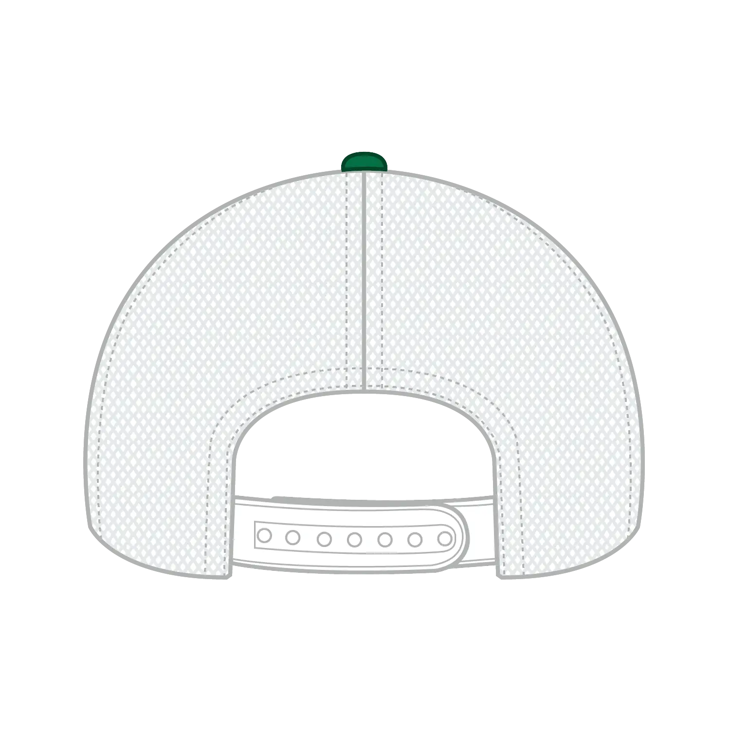 OTTO 83-1239 6 Panel Low Profile Mesh Back Trucker Cap - Kelly/HeatherGray/White - Kelly/HeatherGray/White / 6 1/2’’