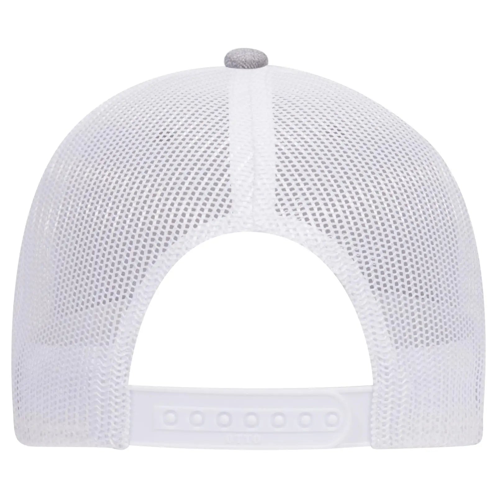 OTTO 83-1239 6 Panel Low Profile Mesh Back Trucker Cap - HeatherGray/Black/White - HeatherGray/Black/White / 6 1/2’’