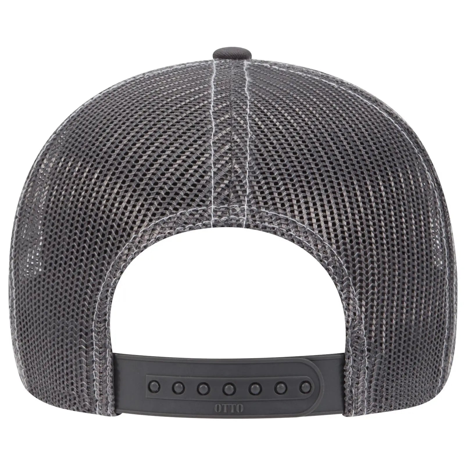 OTTO 83-1239 6 Panel Low Profile Mesh Back Trucker Cap - Ch.Gry/Blk/Ch.Gry - Ch.Gry/Blk/Ch.Gry / 6 1/2’’ - 7 5/8’’