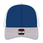 OTTO 83-1239 6 Panel Low Profile Mesh Back Trucker Cap - HeatherGray/Royal/White - HeatherGray/Royal/White / 6 1/2’’