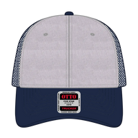 OTTO 83-1239 6 Panel Low Profile Mesh Back Trucker Cap - Navy/HeatherGray/Navy - Navy/HeatherGray/Navy / 6 1/2’’ - 7