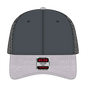 OTTO 83-1239 6 Panel Low Profile Mesh Back Trucker Cap - Ht.Gray/Char.Gray/Blk - Ht.Gray/Char.Gray/Blk / 6 1/2’’ - 7