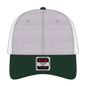 OTTO 83-1239 6 Panel Low Profile Mesh Back Trucker Cap - DarkGreen/HeatherGray/White - DarkGreen/HeatherGray/White / 6
