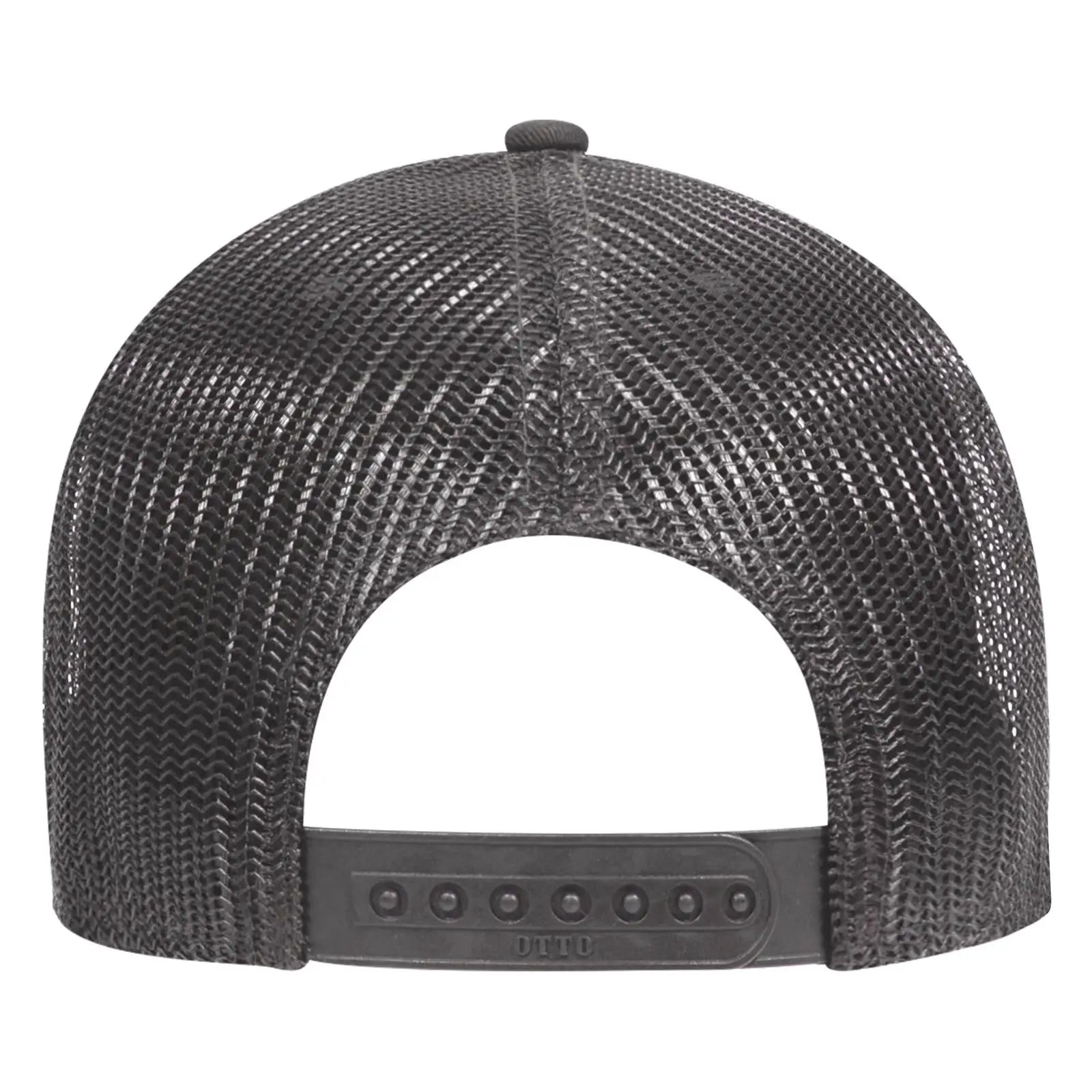 OTTO 83-1239 6 Panel Low Profile Mesh Back Trucker Cap - CharcoalGray/HeatherGray/CharcoalGray