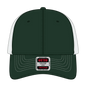 OTTO 83-1239 6 Panel Low Profile Mesh Back Trucker Cap - Dk.Grn/Dk.Grn/Wht - Dk.Grn/Dk.Grn/Wht / 6 1/2’’ - 7 5/8’’