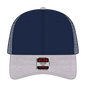 OTTO 83-1239 6 Panel Low Profile Mesh Back Trucker Cap - HeatherGray/Navy/Navy - HeatherGray/Navy/Navy / 6 1/2’’ - 7