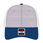 OTTO 83-1239 6 Panel Low Profile Mesh Back Trucker Cap - Royal/HeatherGry/White - Royal/HeatherGry/White / 6 1/2’’ - 7