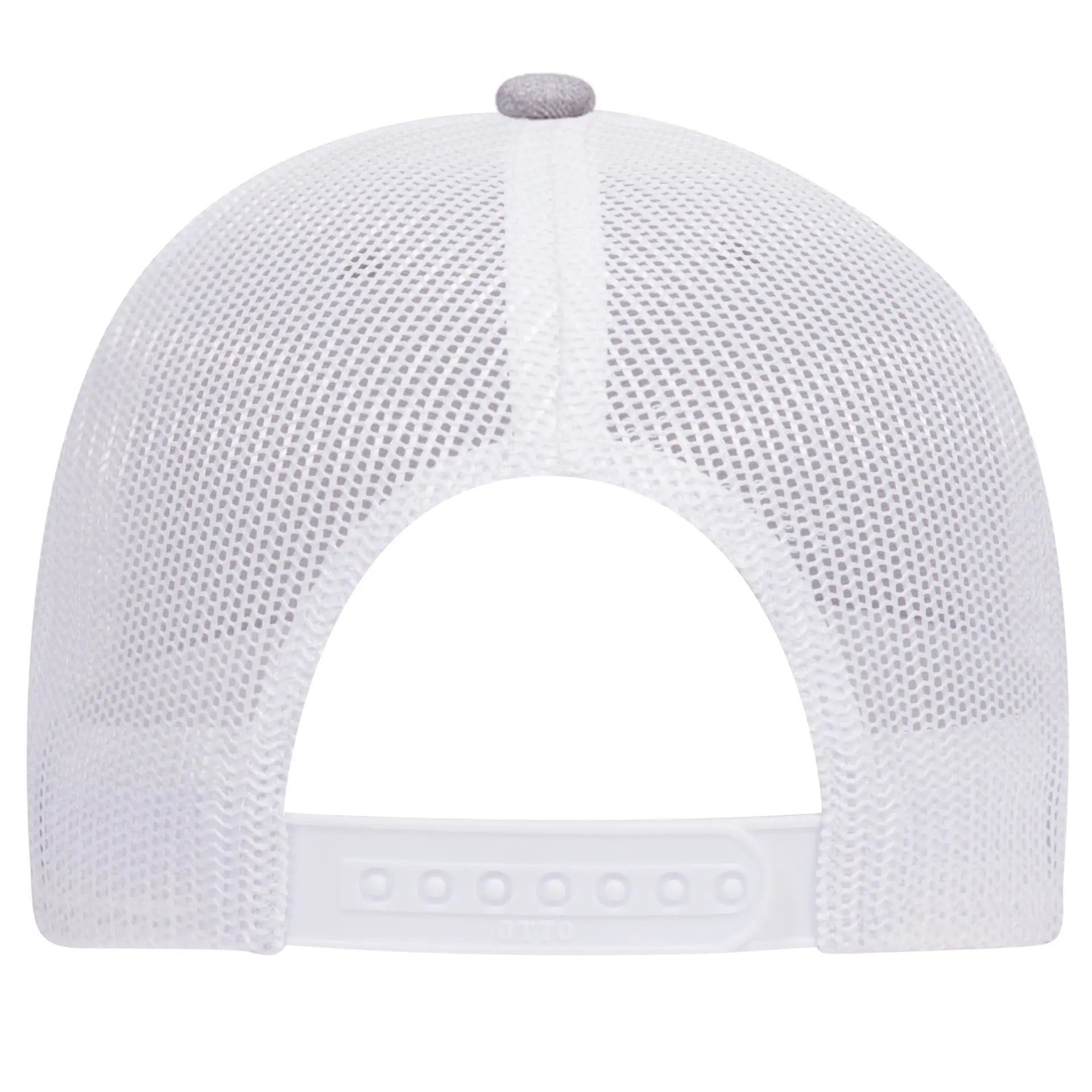 OTTO 83-1239 6 Panel Low Profile Mesh Back Trucker Cap - HeatherGray/Red/White - HeatherGray/Red/White / 6 1/2’’ - 7