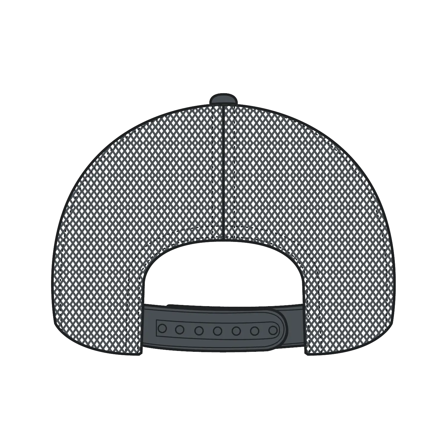 OTTO 83-1239 6 Panel Low Profile Mesh Back Trucker Cap - Ch.Gry/Wht/Ch.Gry - Ch.Gry/Wht/Ch.Gry / 6 1/2’’ - 7 5/8’’