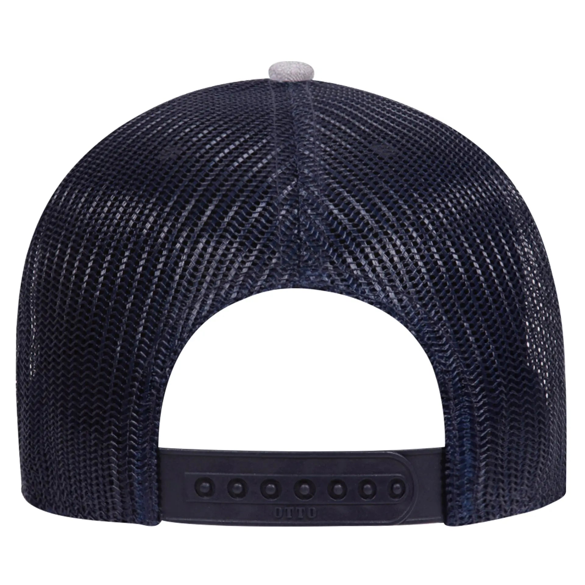OTTO 83-1239 6 Panel Low Profile Mesh Back Trucker Cap - HeatherGray/Navy/Navy - HeatherGray/Navy/Navy / 6 1/2’’ - 7