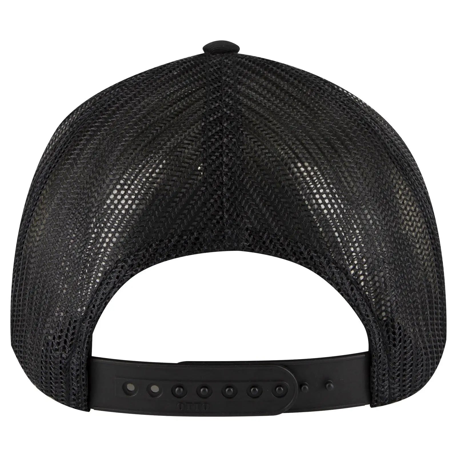 OTTO 83-1239 6 Panel Low Profile Mesh Back Trucker Cap - Black