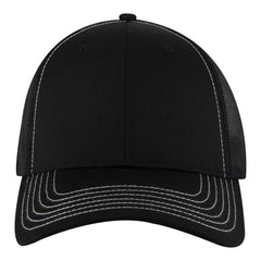 OTTO 83-1239 6 Panel Low Profile Mesh Back Trucker Cap - Black