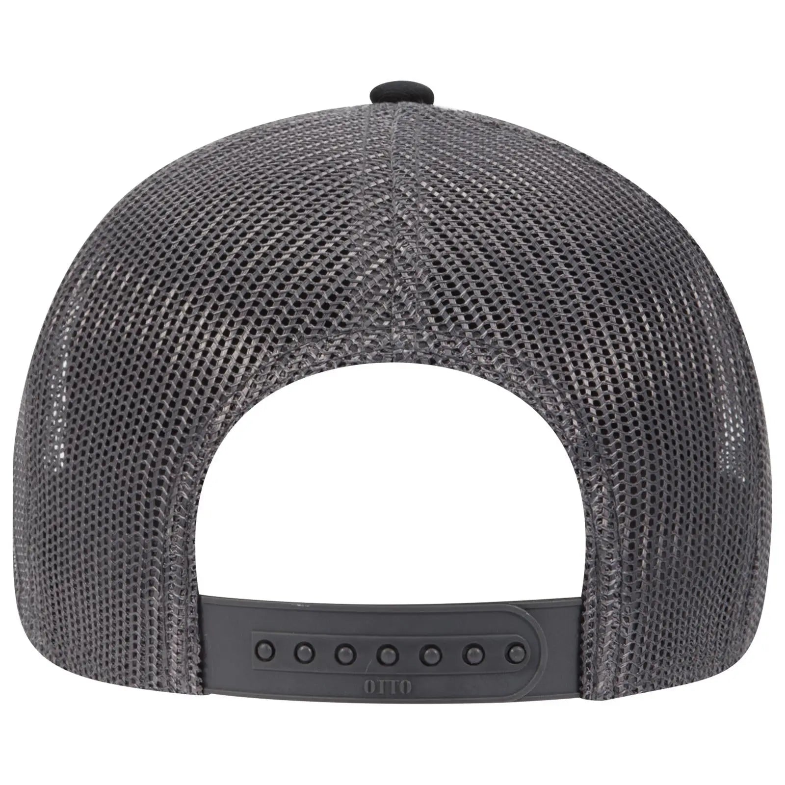OTTO 83-1239 6 Panel Low Profile Mesh Back Trucker Cap - Blk/Blk/Ch.Gry - Blk/Blk/Ch.Gry / 6 1/2’’ - 7 5/8’’