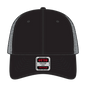 OTTO 83-1239 6 Panel Low Profile Mesh Back Trucker Cap - Blk/Blk/Ch.Gry - Blk/Blk/Ch.Gry / 6 1/2’’ - 7 5/8’’