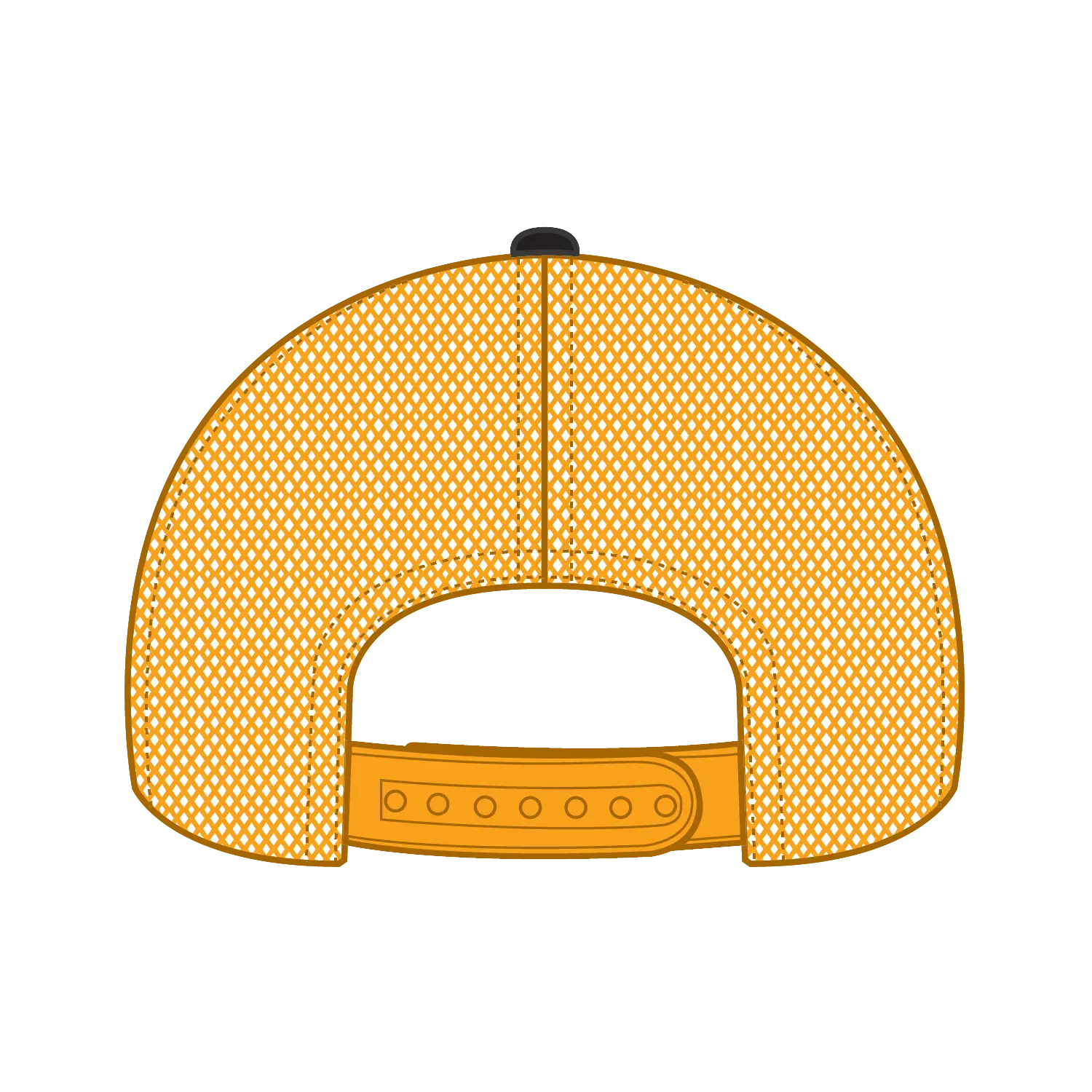 OTTO 83-1239 6 Panel Low Profile Mesh Back Trucker Cap - Blk/Blk/Gld - Blk/Blk/Gld / 6 1/2’’ - 7 5/8’’