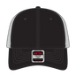 OTTO 83-1239 6 Panel Low Profile Mesh Back Trucker Cap - Blk/Blk/Gry - Blk/Blk/Gry / 6 1/2’’ - 7 5/8’’