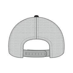 OTTO 83-1239 6 Panel Low Profile Mesh Back Trucker Cap - Blk/Blk/Gry - Blk/Blk/Gry / 6 1/2’’ - 7 5/8’’