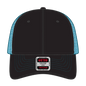 OTTO 83-1239 6 Panel Low Profile Mesh Back Trucker Cap - Blk/Blk/N.Blue - Blk/Blk/N.Blue / 6 1/2’’ - 7 5/8’’