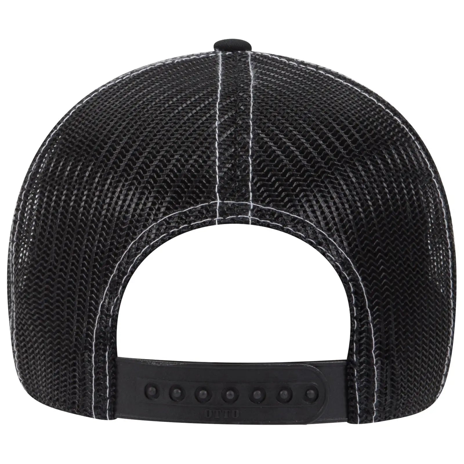 OTTO 83-1239 6 Panel Low Profile Mesh Back Trucker Cap - Blk/Ch.Gry/Blk - Blk/Ch.Gry/Blk / 6 1/2’’ - 7 5/8’’