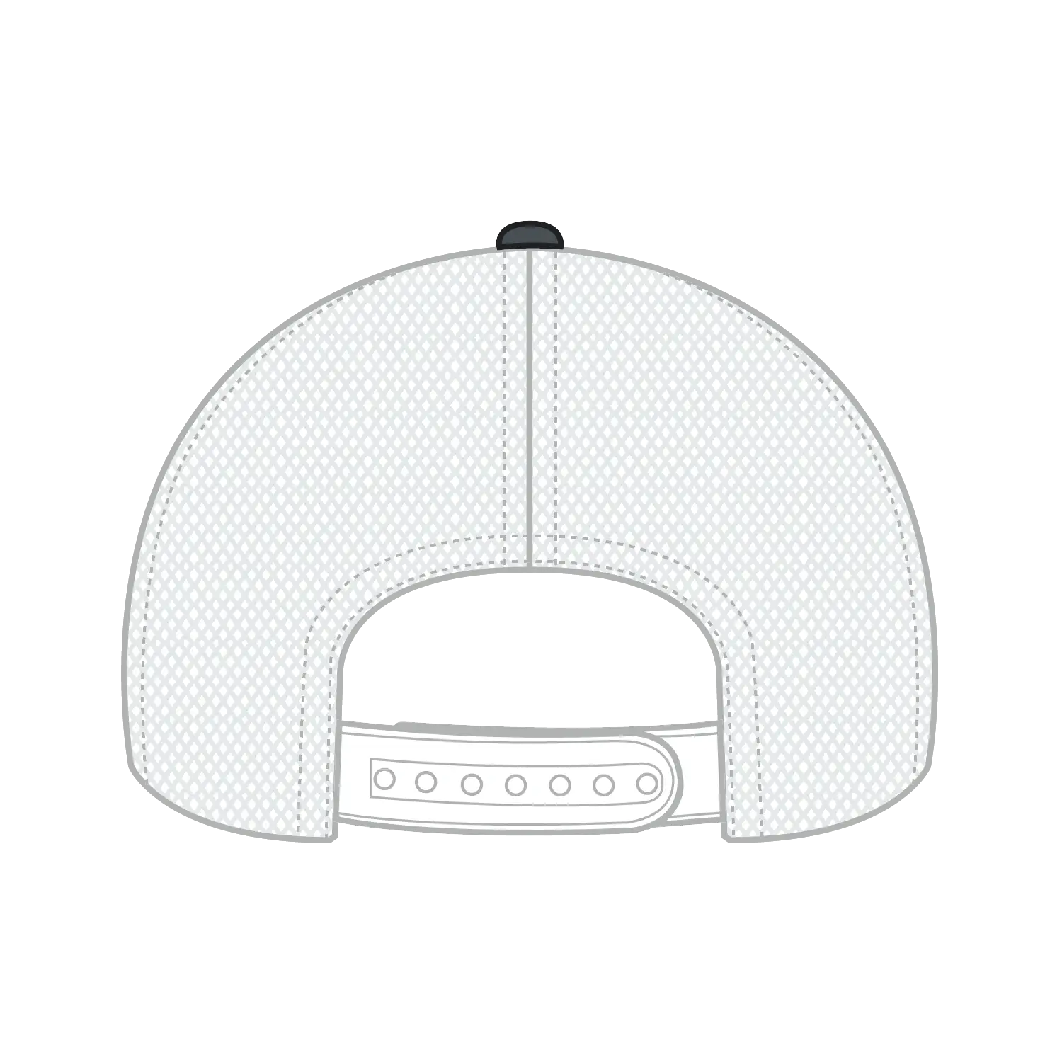 OTTO 83-1239 6 Panel Low Profile Mesh Back Trucker Cap - Blk/Ch.Gry/Wht - Blk/Ch.Gry/Wht / 6 1/2’’ - 7 5/8’’