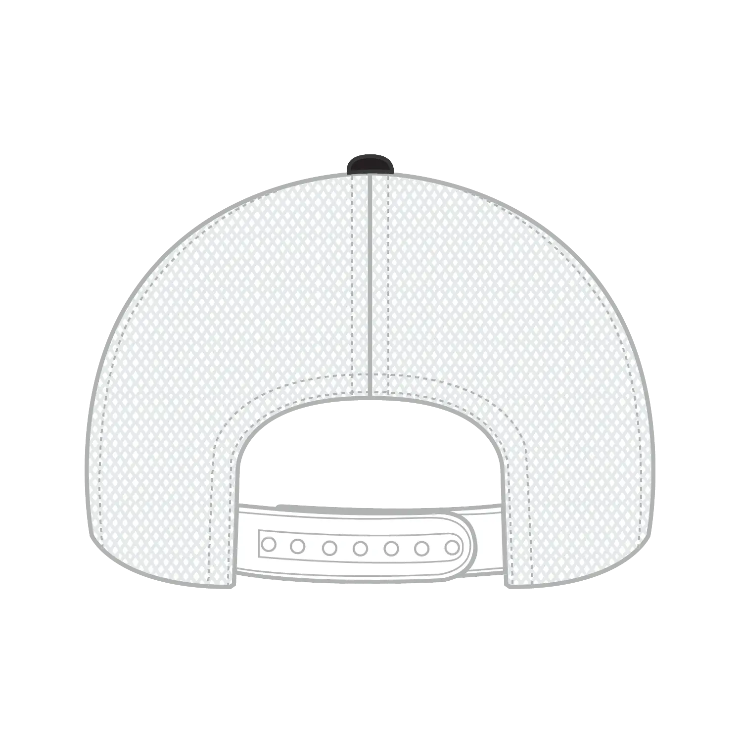 OTTO 83-1239 6 Panel Low Profile Mesh Back Trucker Cap - Blk/Red/Wht - Blk/Red/Wht / 6 1/2’’ - 7 5/8’’
