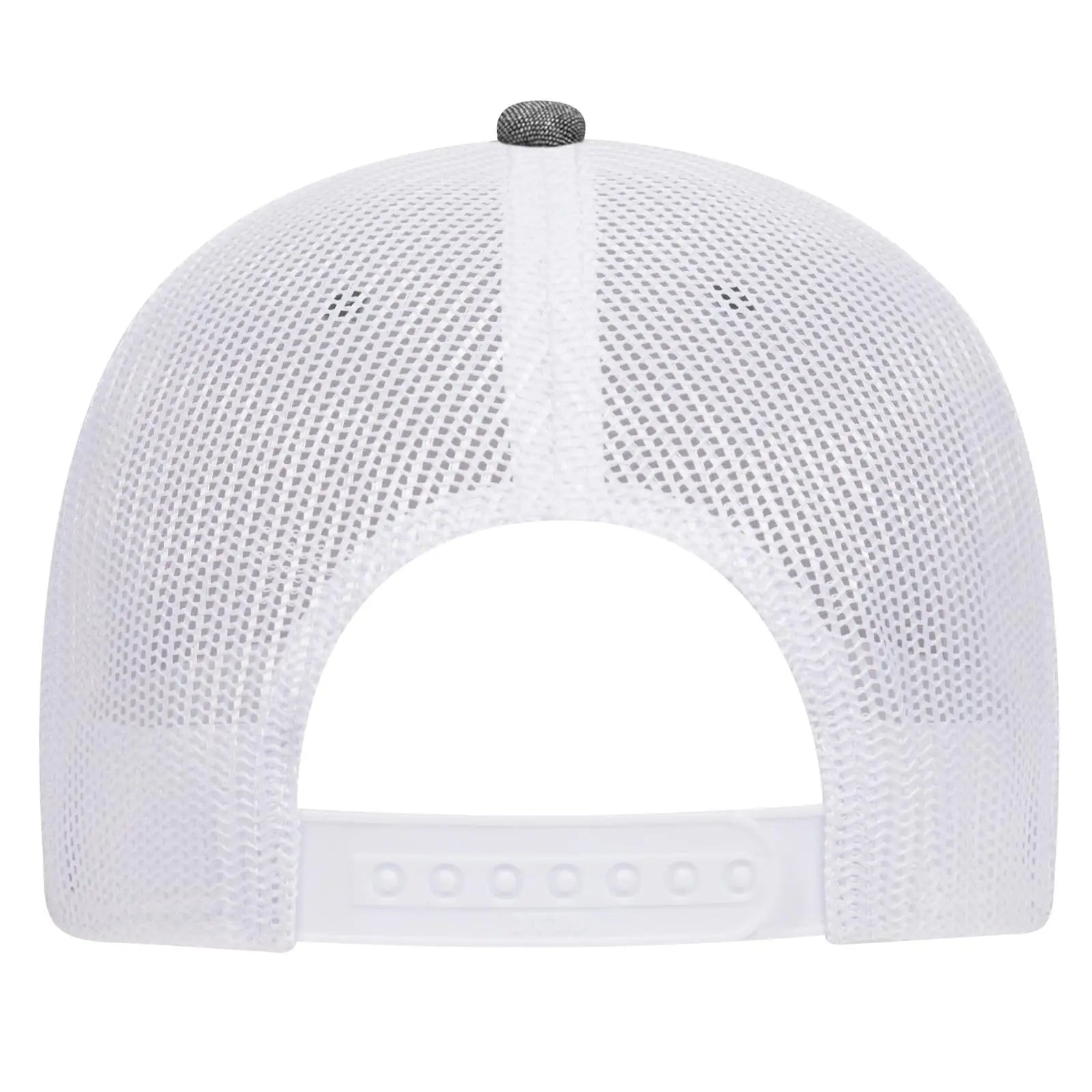 OTTO 83-1239 6 Panel Low Profile Mesh Back Trucker Cap - Blk/Wht - Blk/Wht / 6 1/2’’ - 7 5/8’’