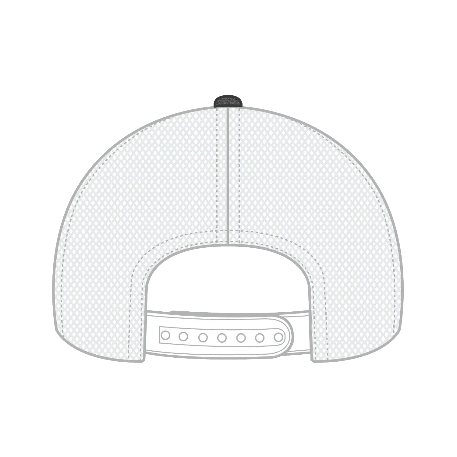 OTTO 83-1239 6 Panel Low Profile Mesh Back Trucker Cap - Blk/Wht - Blk/Wht / 6 1/2’’ - 7 5/8’’