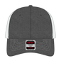 OTTO 83-1239 6 Panel Low Profile Mesh Back Trucker Cap - Blk/Wht - Blk/Wht / 6 1/2’’ - 7 5/8’’