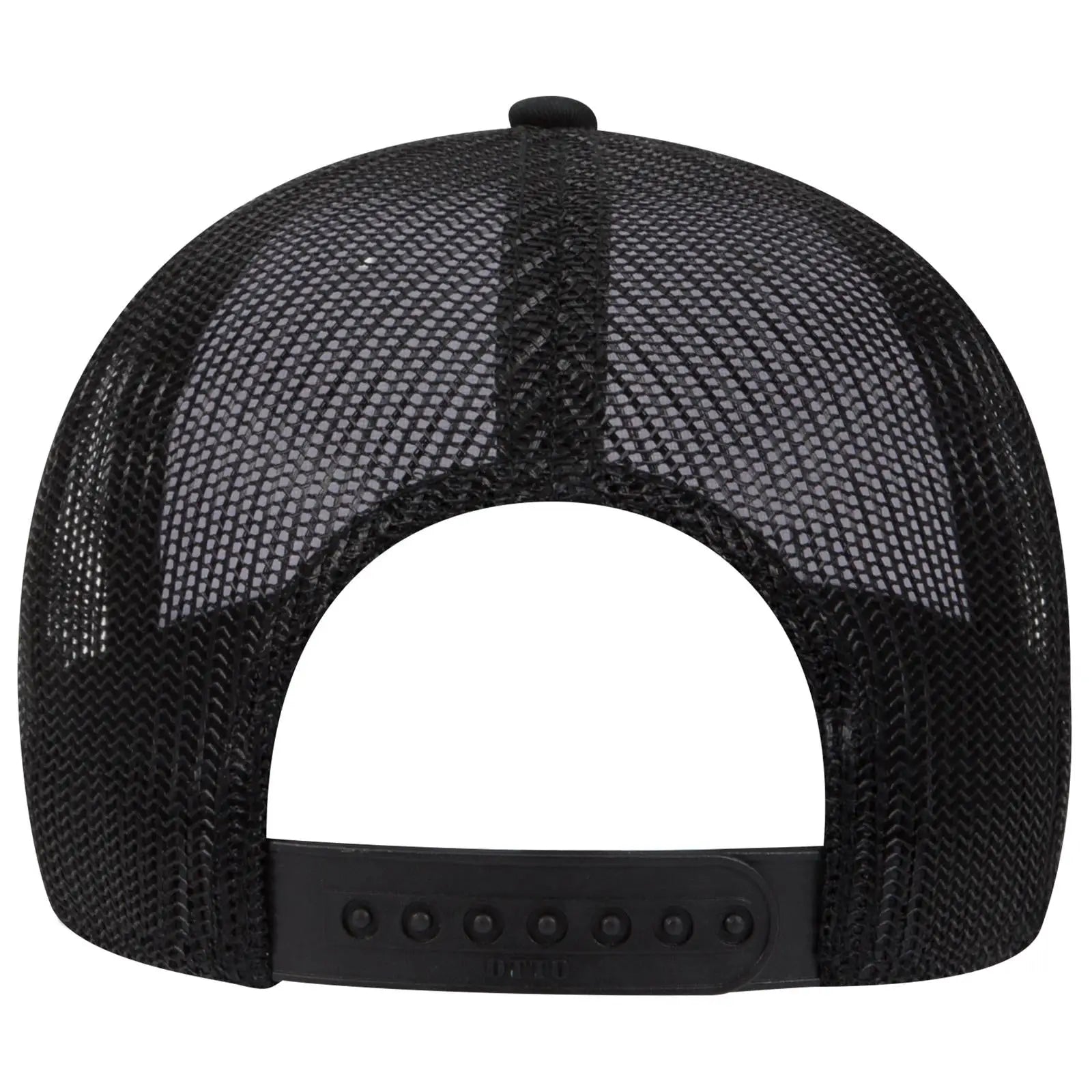 OTTO 83-1239 6 Panel Low Profile Mesh Back Trucker Cap - Blk/Wht/Blk - Blk/Wht/Blk / 6 1/2’’ - 7 5/8’’
