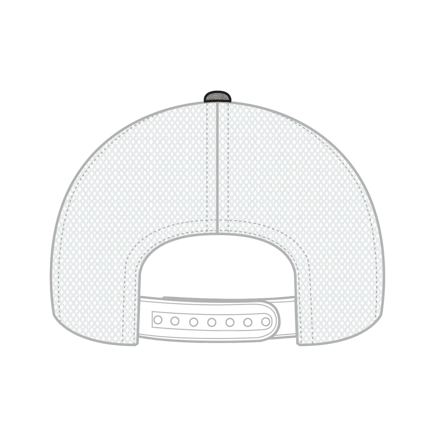OTTO 83-1239 6 Panel Low Profile Mesh Back Trucker Cap - Ch.Gry/Wht - Ch.Gry/Wht / 6 1/2’’ - 7 5/8’’