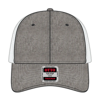 OTTO 83-1239 6 Panel Low Profile Mesh Back Trucker Cap - Ch.Gry/Wht - Ch.Gry/Wht / 6 1/2’’ - 7 5/8’’