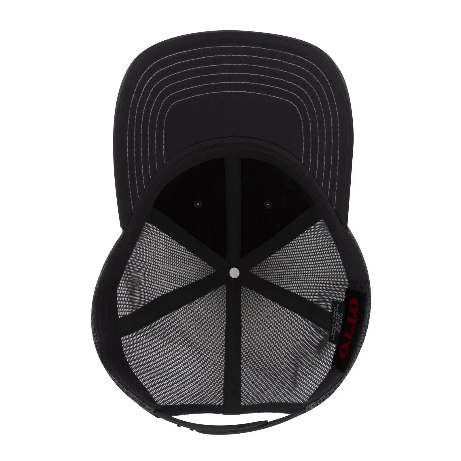OTTO 83-1239 6 Panel Low Profile Mesh Back Trucker Cap - Char. Gray