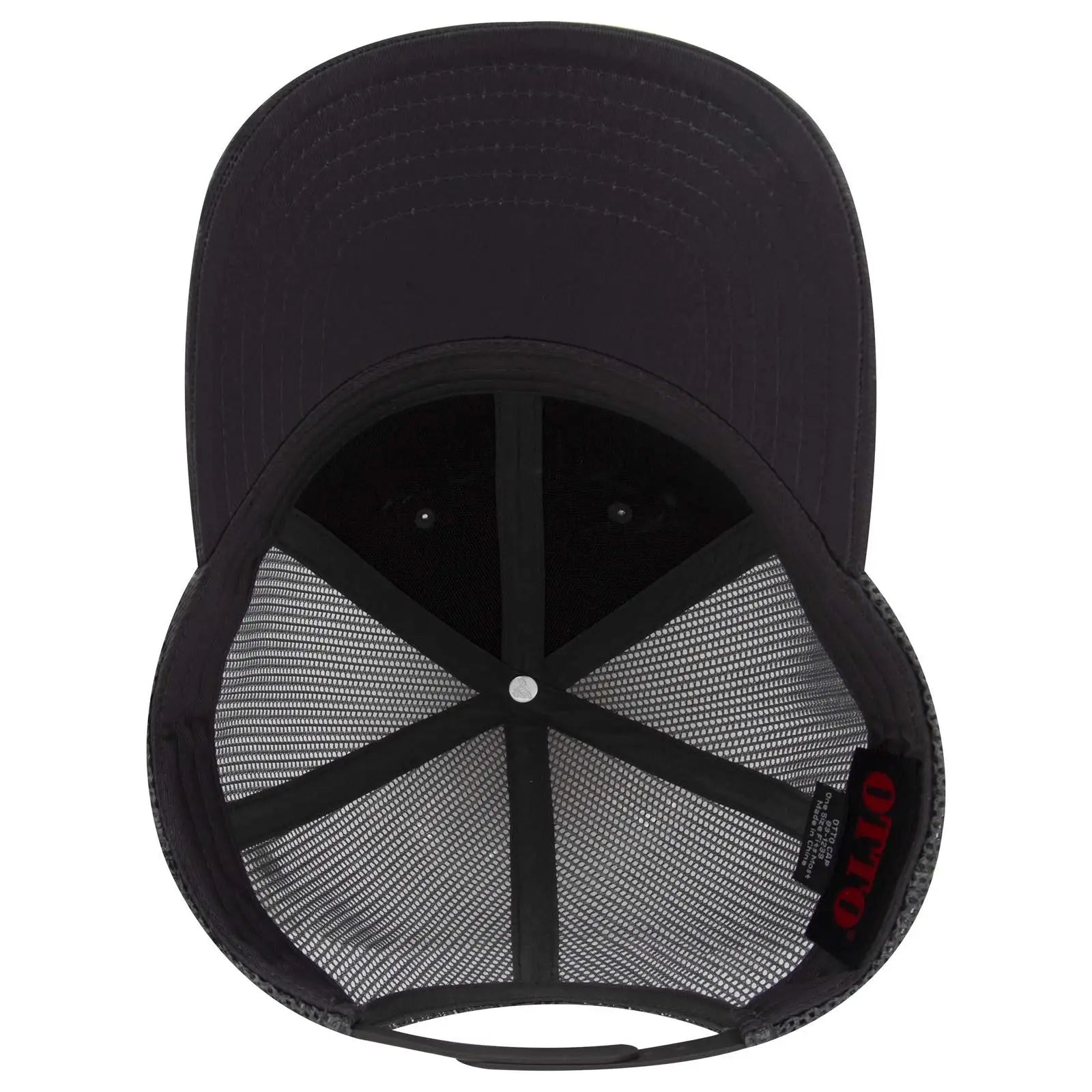 OTTO 83-1239 6 Panel Low Profile Mesh Back Trucker Cap - Char. Gray - Char. Gray / 6 1/2’’ - 7 5/8’’