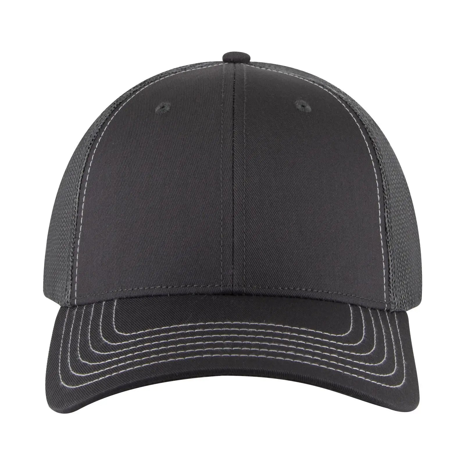OTTO 83-1239 6 Panel Low Profile Mesh Back Trucker Cap - Char. Gray