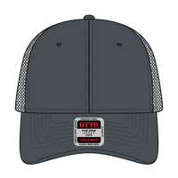 OTTO 83-1239 6 Panel Low Profile Mesh Back Trucker Cap - Char. Gray - Char. Gray / 6 1/2’’ - 7 5/8’’