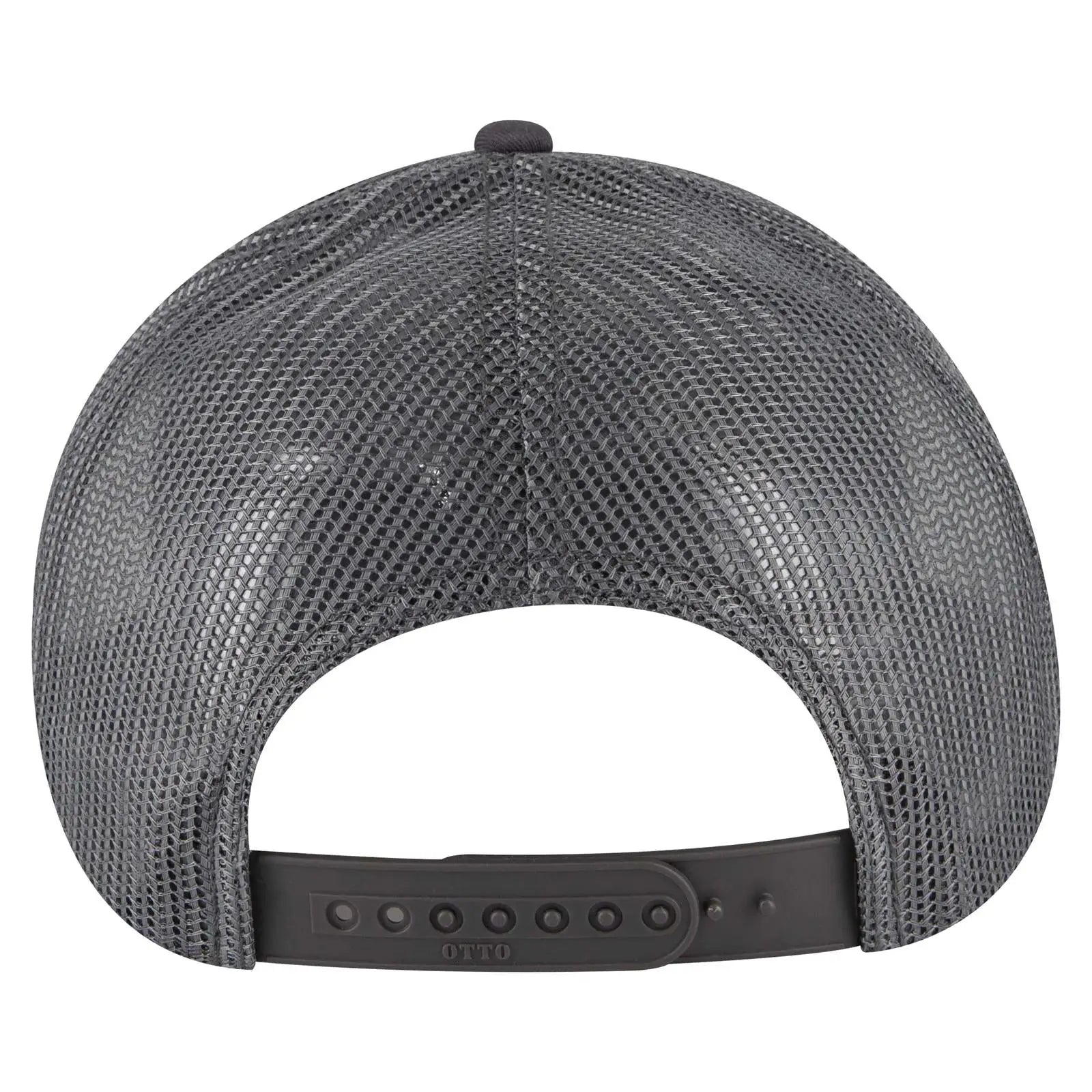 OTTO 83-1239 6 Panel Low Profile Mesh Back Trucker Cap - Char. Gray - Char. Gray / 6 1/2’’ - 7 5/8’’