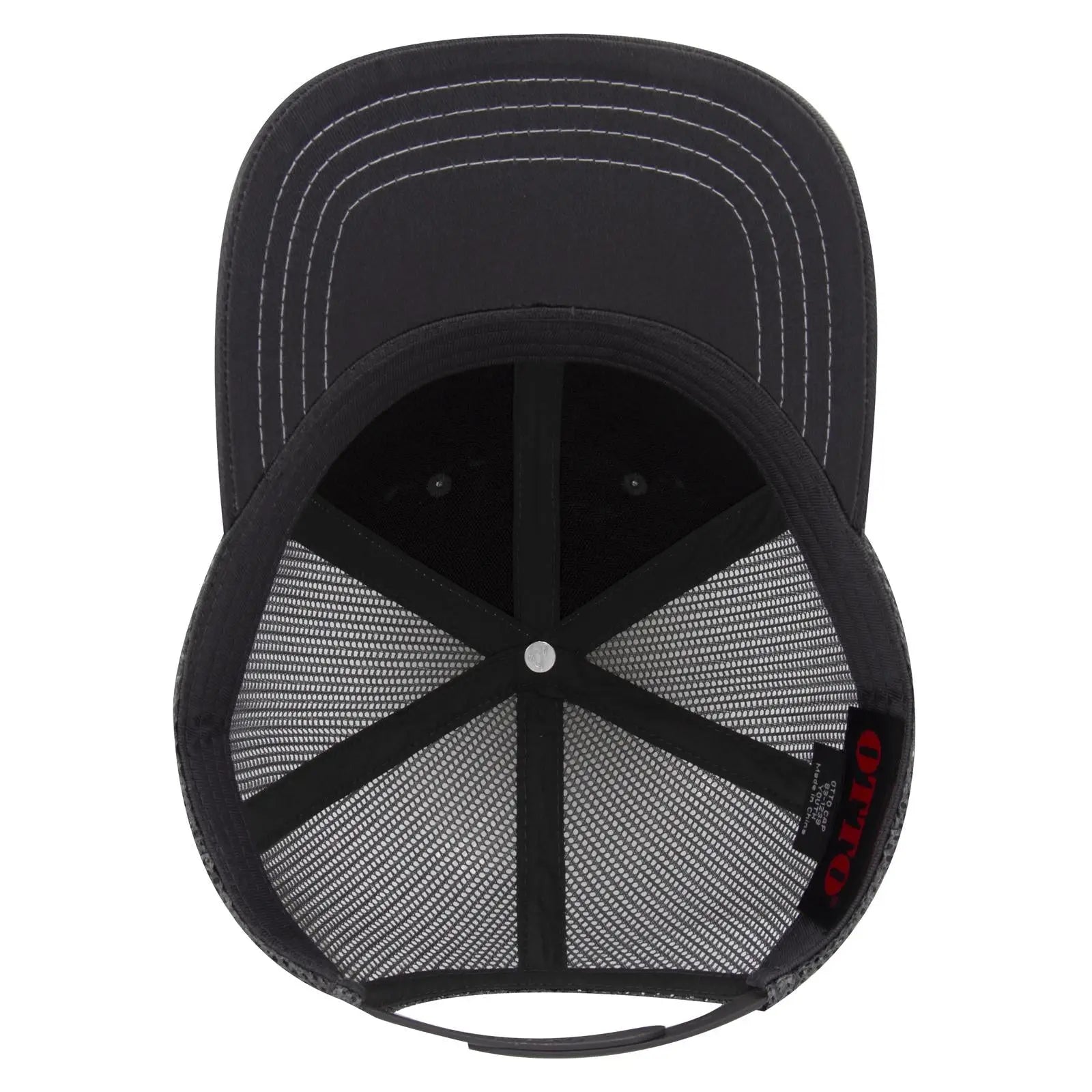 OTTO 83-1239 6 Panel Low Profile Mesh Back Trucker Cap - Char. Gray