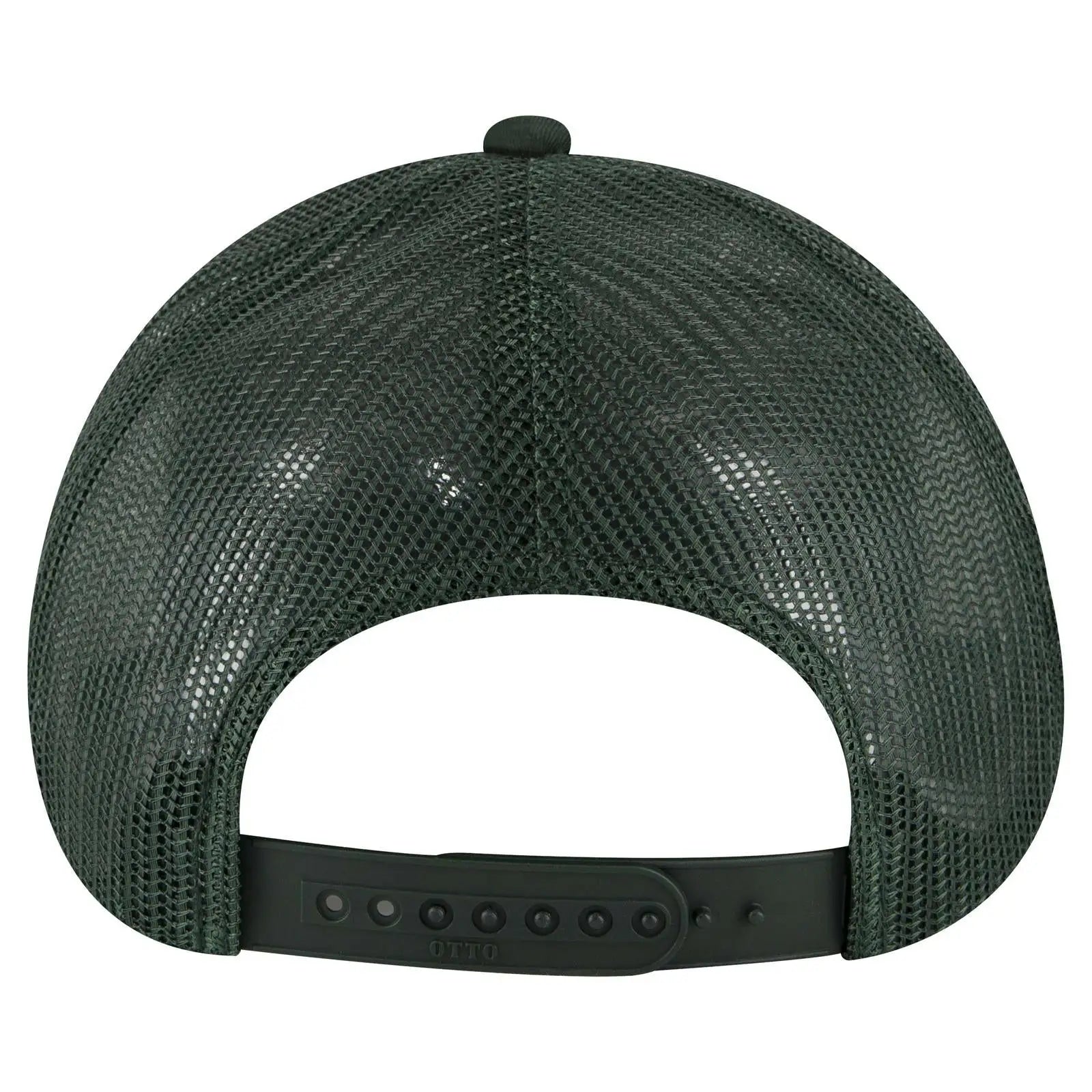 OTTO 83-1239 6 Panel Low Profile Mesh Back Trucker Cap - Dk. Green - Dk. Green / 6 1/2’’ - 7 5/8’’
