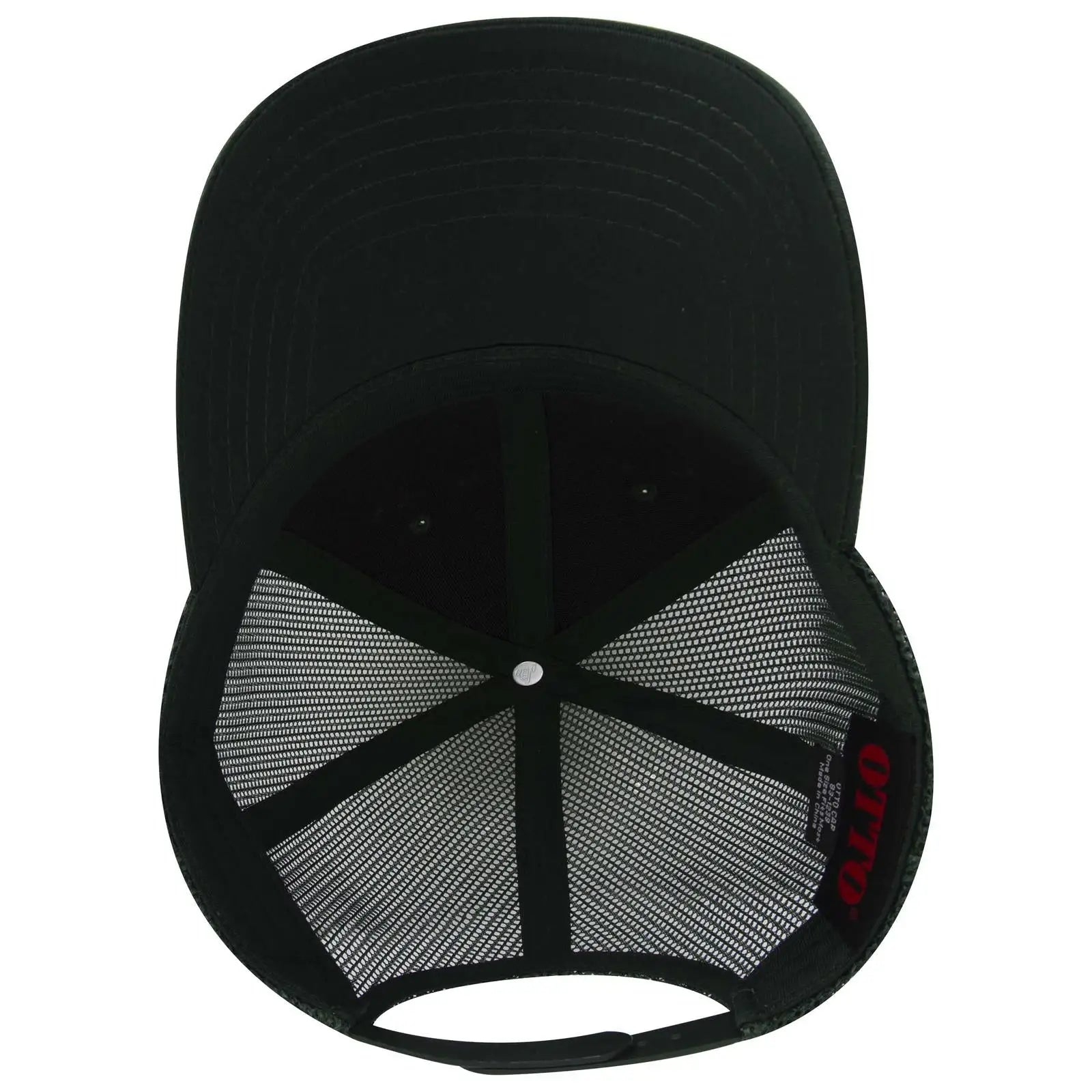 OTTO 83-1239 6 Panel Low Profile Mesh Back Trucker Cap - Dk. Green - Dk. Green / 6 1/2’’ - 7 5/8’’