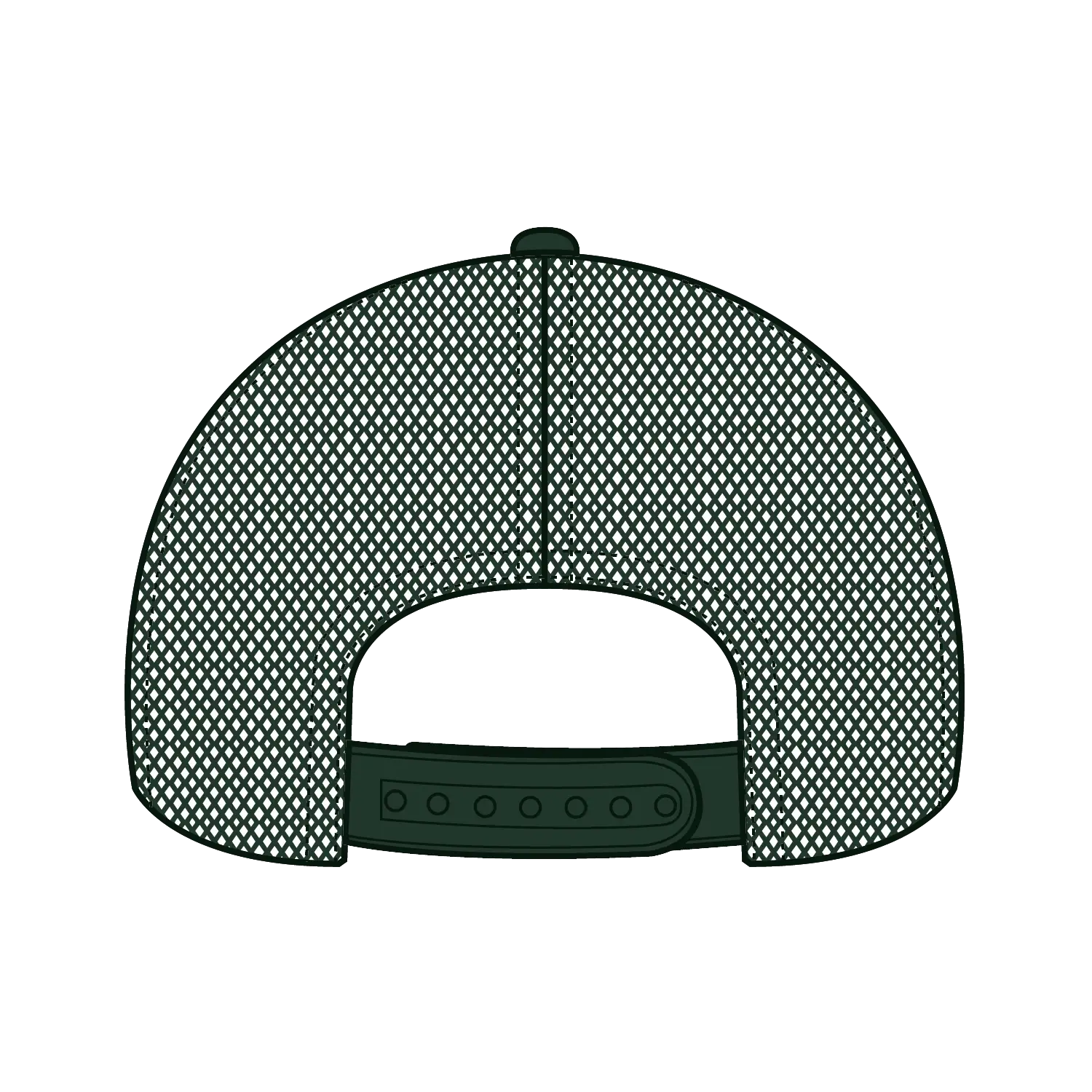 OTTO 83-1239 6 Panel Low Profile Mesh Back Trucker Cap - Dk. Green - Dk. Green / 6 1/2’’ - 7 5/8’’