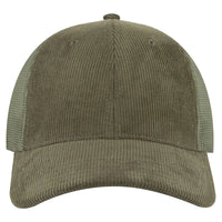 OTTO 83-1239 6 Panel Low Profile Mesh Back Trucker Cap - Dk Ol Grn - Dk Ol Grn / 6 1/2’’ - 7 5/8’’