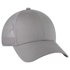 OTTO 83-1239 6 Panel Low Profile Mesh Back Trucker Cap - Gray - Gray / 6 1/2’’ - 7 5/8’’