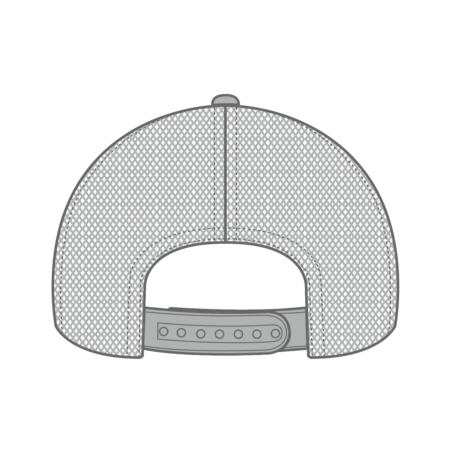 OTTO 83-1239 6 Panel Low Profile Mesh Back Trucker Cap - Gray - Gray / 6 1/2’’ - 7 5/8’’