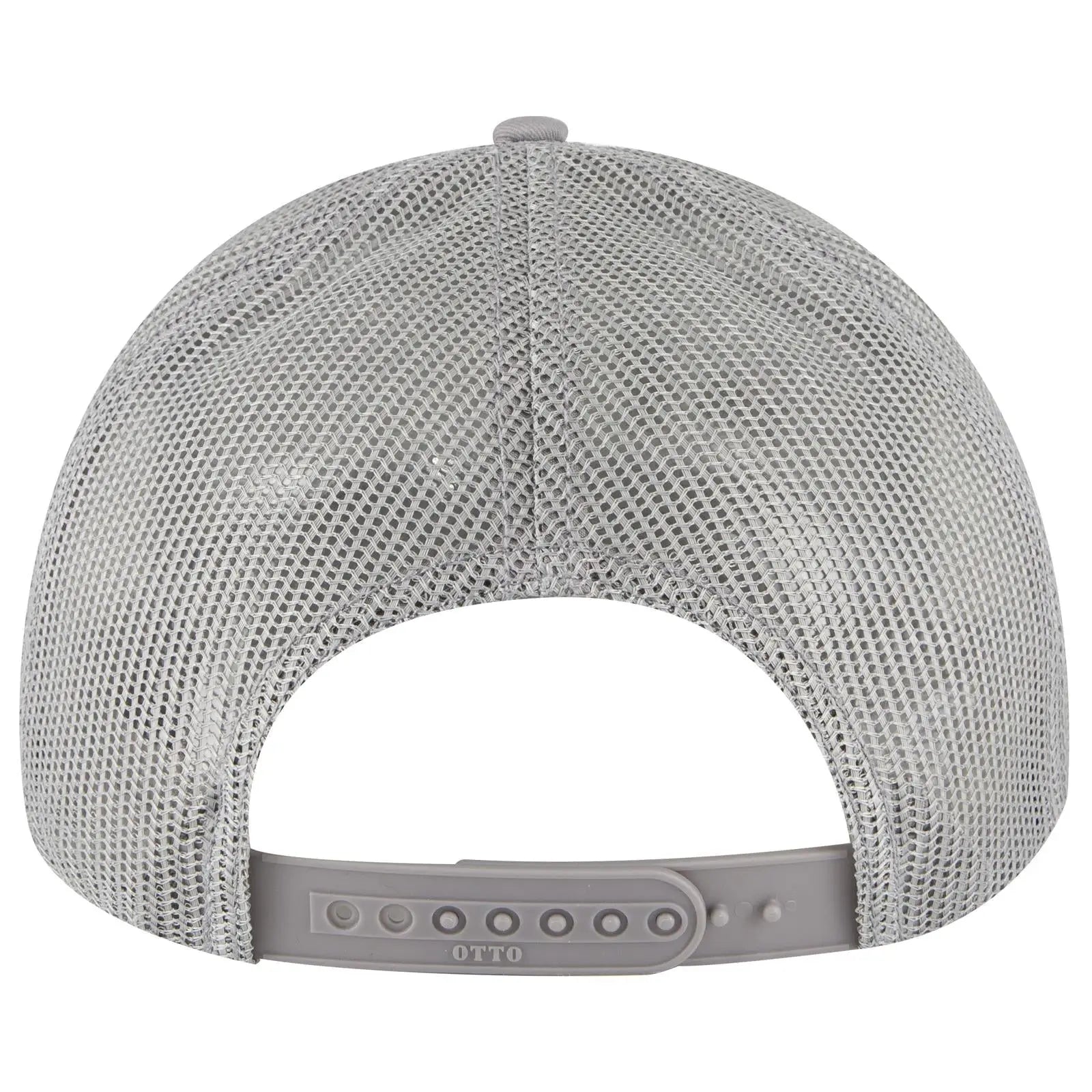 OTTO 83-1239 6 Panel Low Profile Mesh Back Trucker Cap - Gray - Gray / 6 1/2’’ - 7 5/8’’