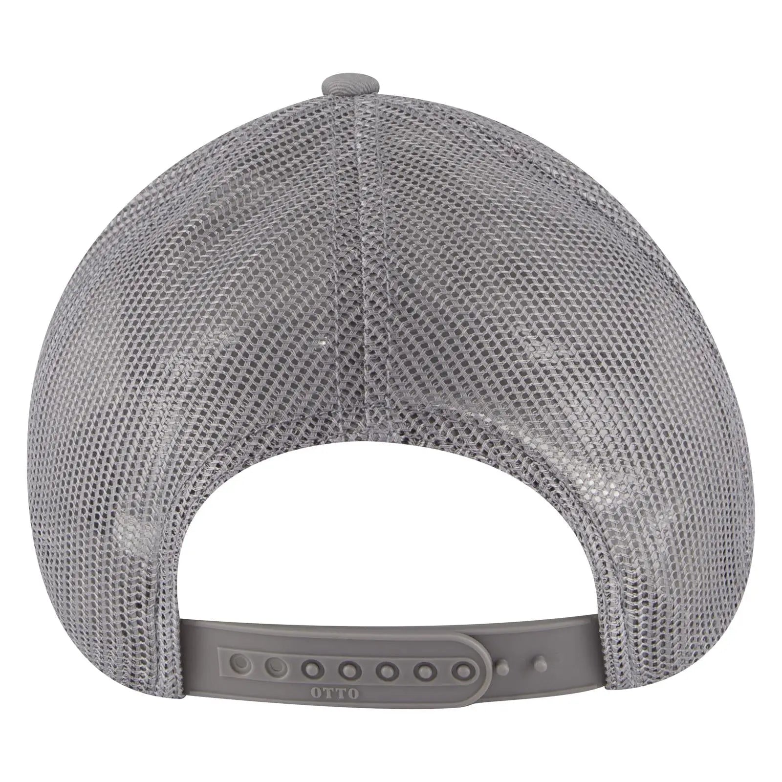 OTTO 83-1239 6 Panel Low Profile Mesh Back Trucker Cap - Gray - Gray / 6 1/2’’ - 7 5/8’’