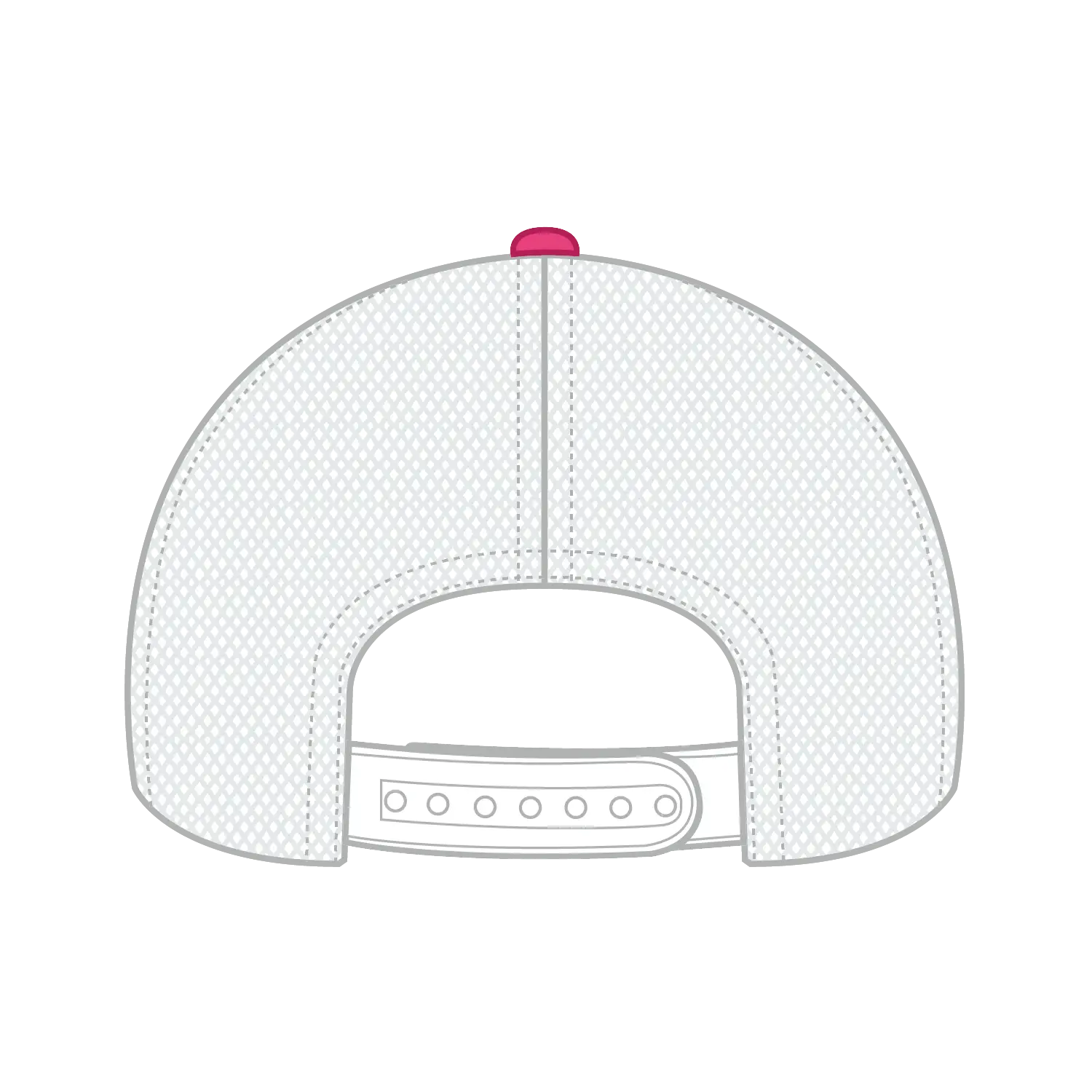 OTTO 83-1239 6 Panel Low Profile Mesh Back Trucker Cap - H.Pnk/H.Pnk/Wht - H.Pnk/H.Pnk/Wht / 6 1/2’’ - 7 5/8’’