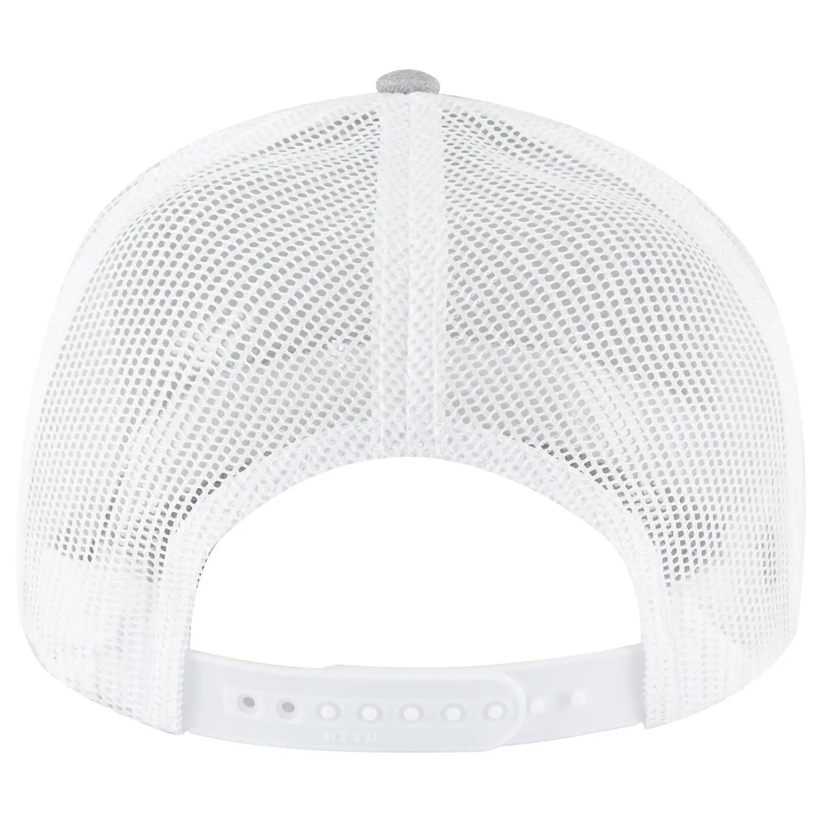 OTTO 83-1239 6 Panel Low Profile Mesh Back Trucker Cap - Ht Gry/Ht Gry/Wht - Ht Gry/Ht Gry/Wht / 6 1/2’’ - 7 5/8’’