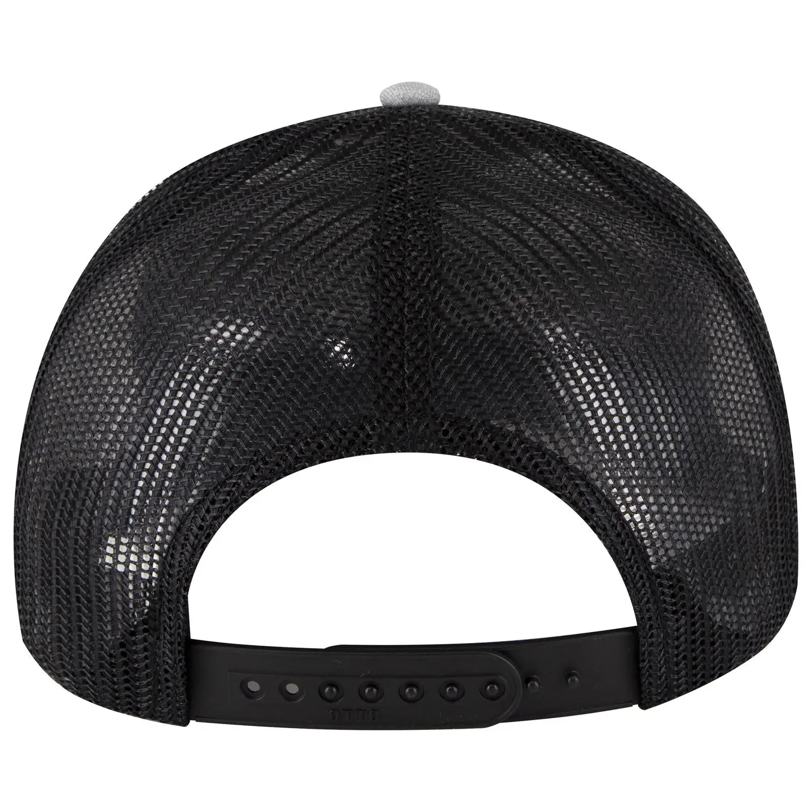 OTTO 83-1239 6 Panel Low Profile Mesh Back Trucker Cap - Ht Gry/Ht Gry/Blk - Ht Gry/Ht Gry/Blk / 6 1/2’’ - 7 5/8’’