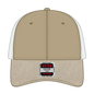 OTTO 83-1239 6 Panel Low Profile Mesh Back Trucker Cap - Kha/Wht - Kha/Wht / 6 1/2’’ - 7 5/8’’